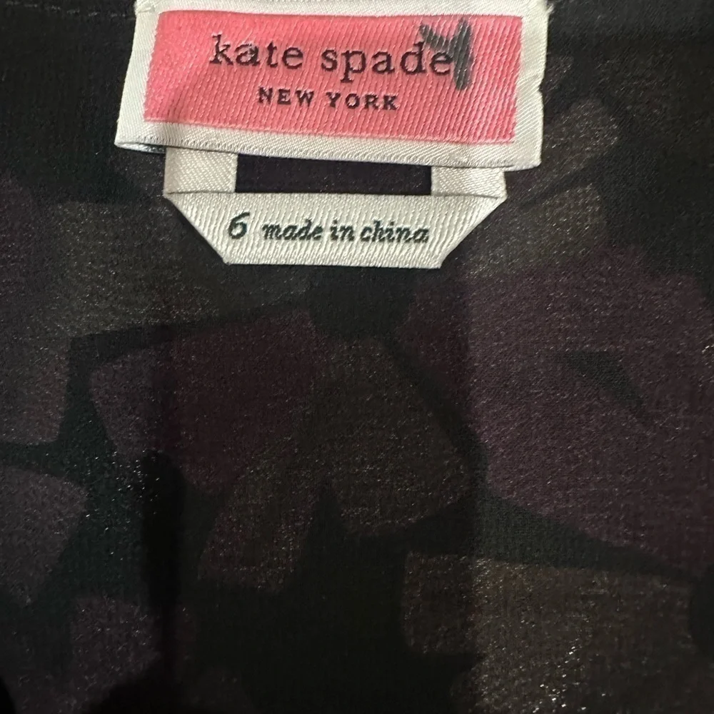 KATE SPADE WALLFLOWER CHIFFON V-Neck Sleeveless Top - Womens Size 6 - Pink